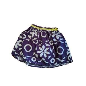 Carters Skirt Girls 5 Purple Floral Skirt with Yellow Ribbon Bow Accent Size 5